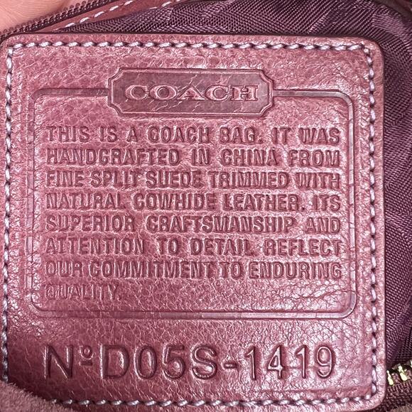 Coach Vintage Kenia Shoulder crossbody bag suede cleaning kit purple Pink - Picture 5 of 8